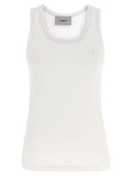 Coperni White Cotton Sleeveles T-Shirt