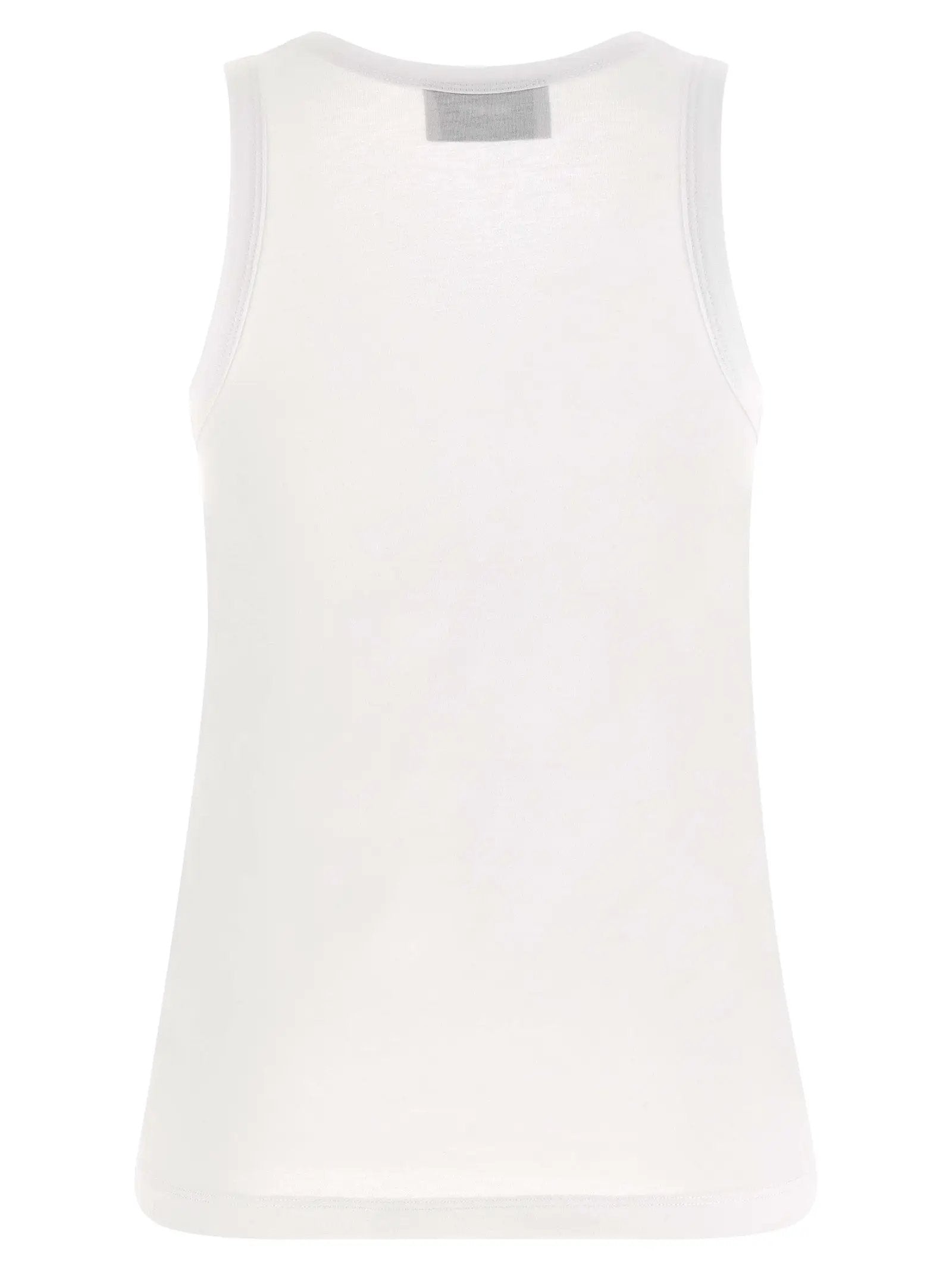 Coperni White Cotton Sleeveles T-Shirt