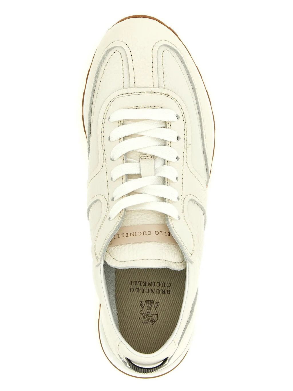 Brunello Cucinelli White Goatskin Athletic Sneakers