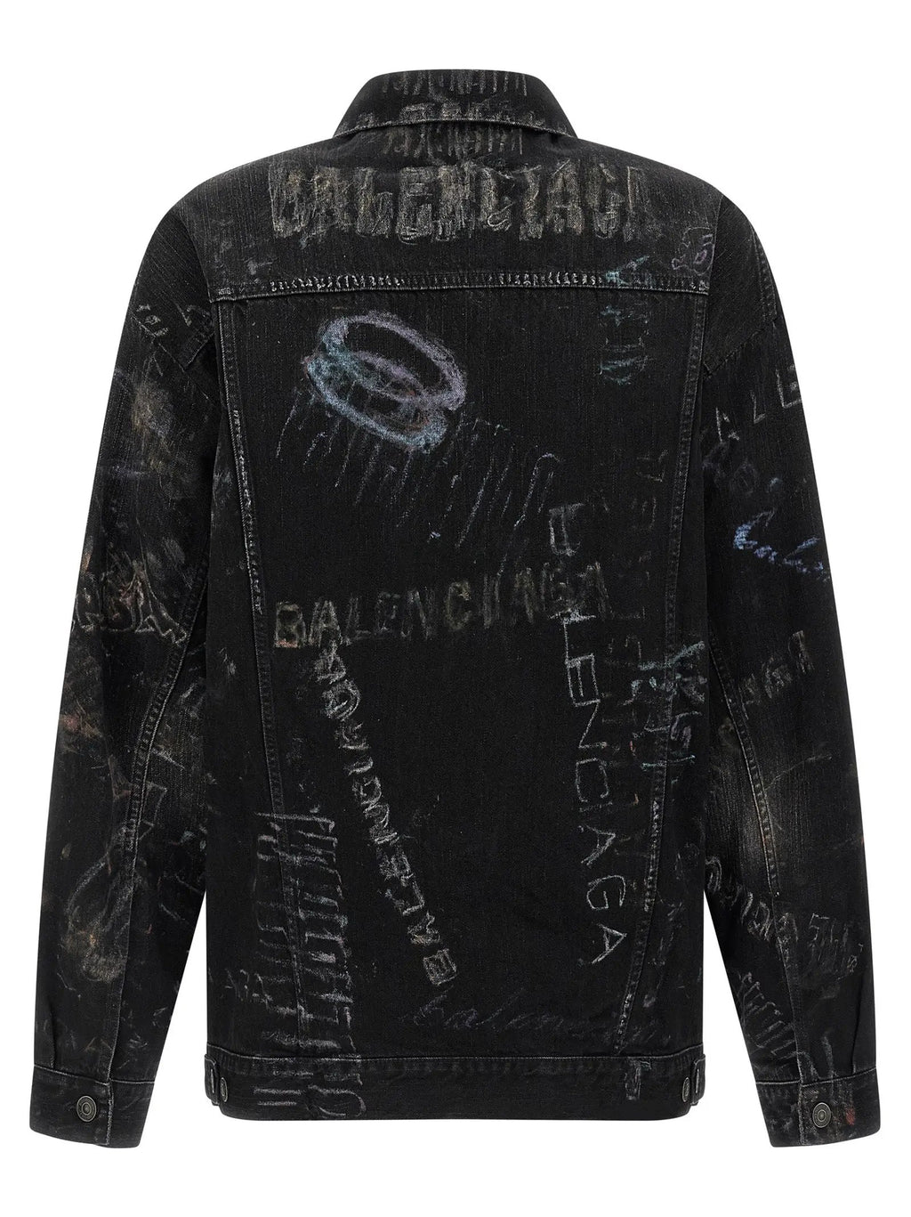 Balenciaga Black Cotton Denim Jacket