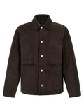 GIORGIO BRATO Brown Suede Leather Leather Jacket