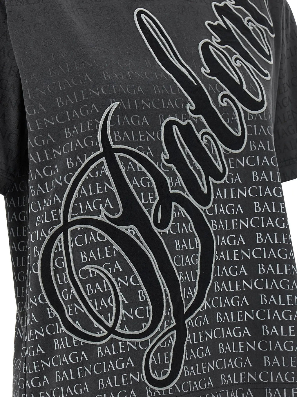 Balenciaga Black Cotton T-Shirt