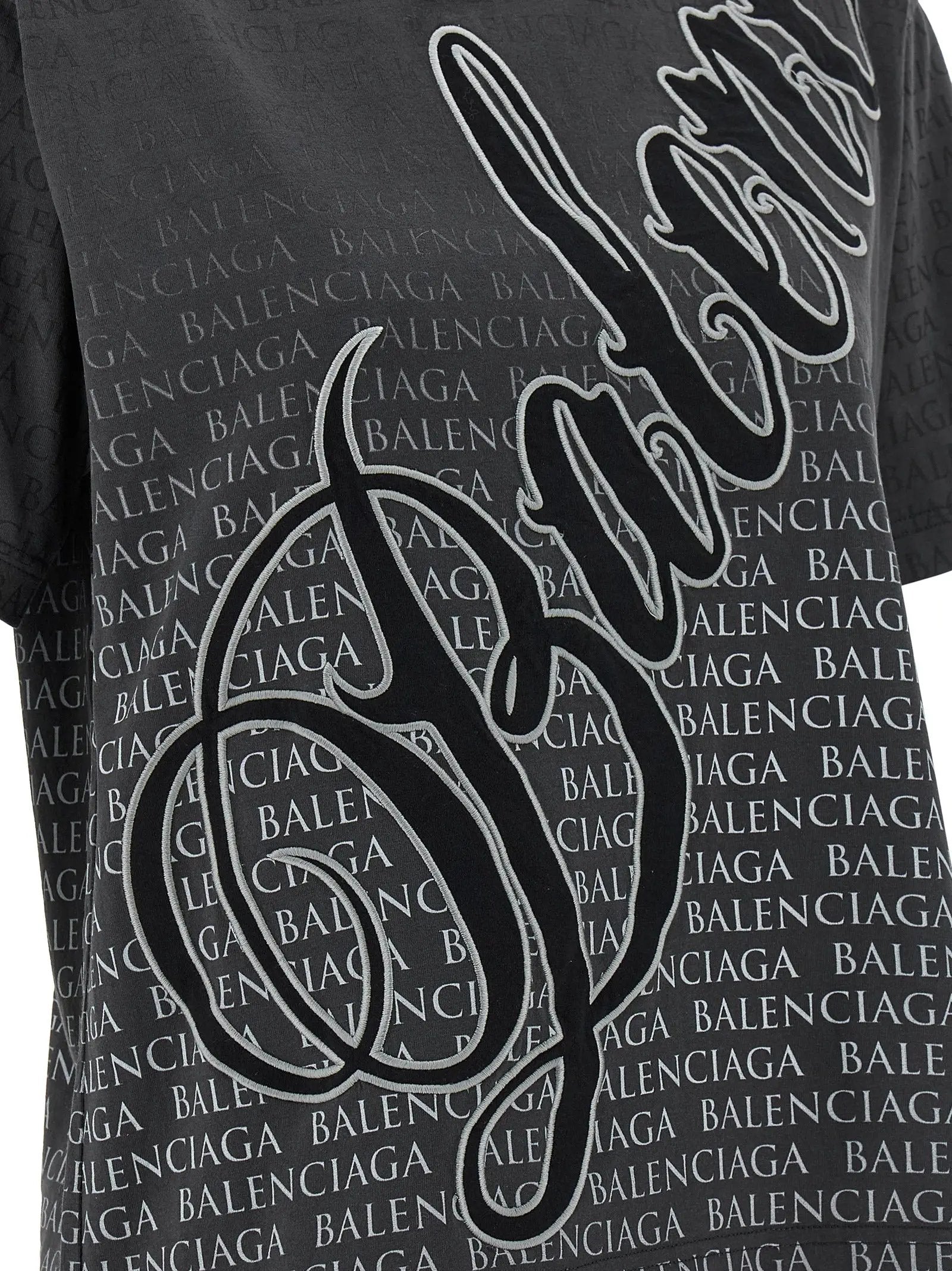 Balenciaga Black Cotton T-Shirt