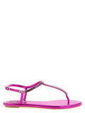 RENE CAOVILLA Fuchsia Viscose Flat Sandals