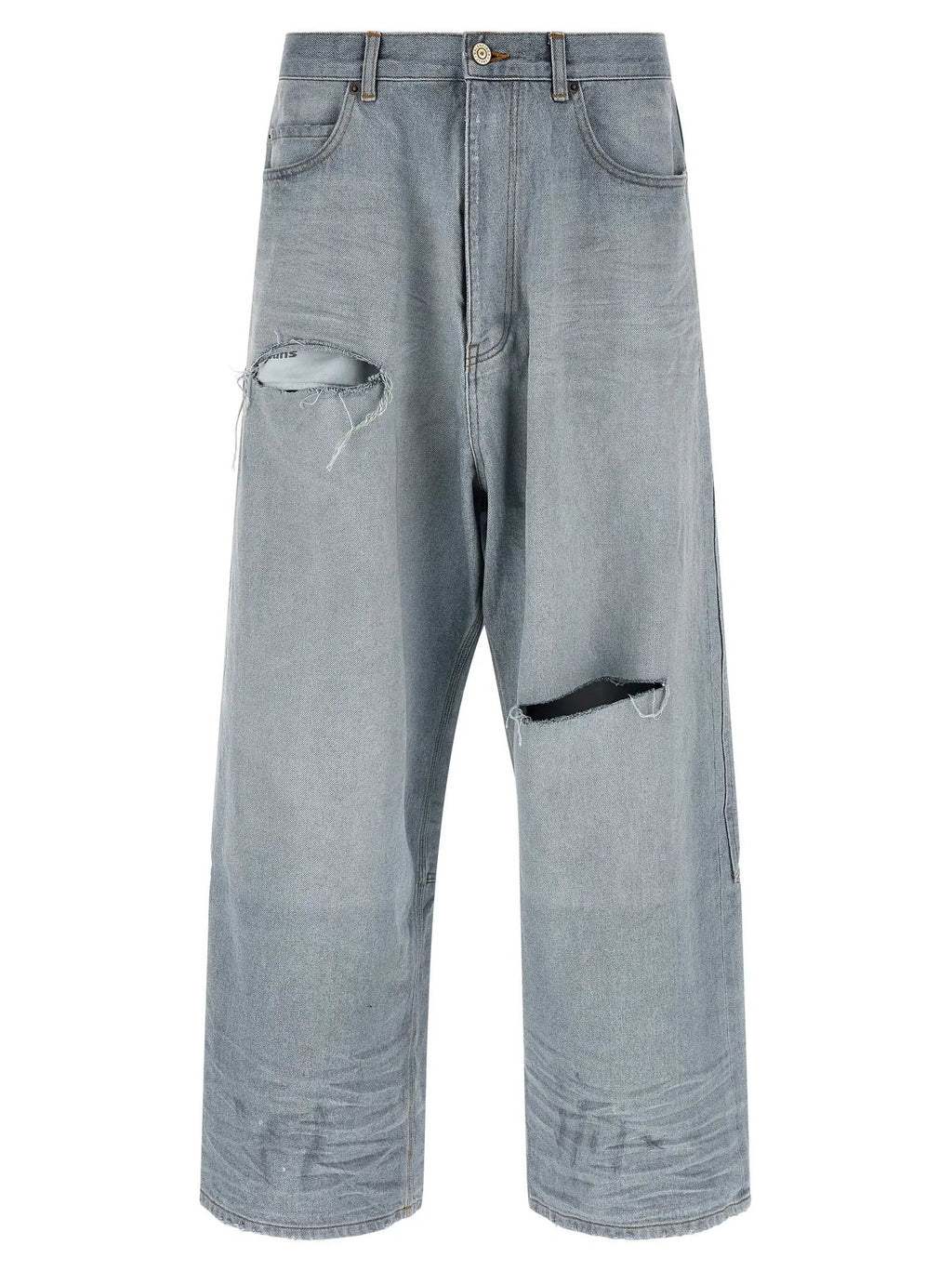 Balenciaga Blue Cotton Relaxed Fit Jeans