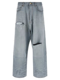 Balenciaga Blue Cotton Relaxed Fit Jeans