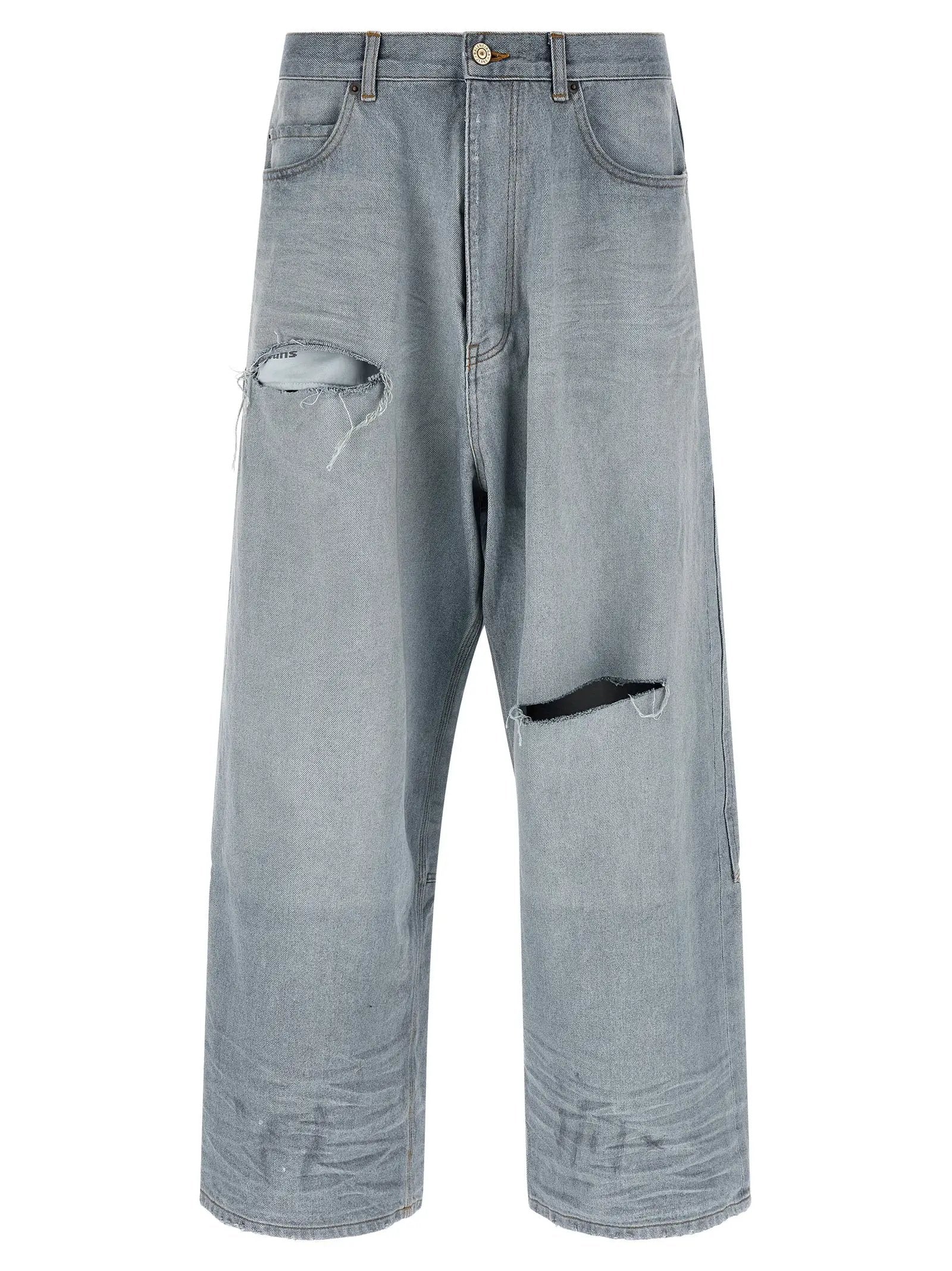 Balenciaga Blue Cotton Relaxed Fit Jeans