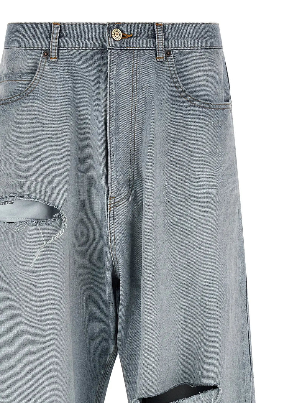Balenciaga Blue Cotton Relaxed Fit Jeans