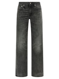 R13 Gray Cotton Straight-Leg Jeans