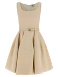 Fendi Multicolor Wool Short Dress