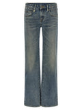 R13 Blue Cotton Flared Jeans