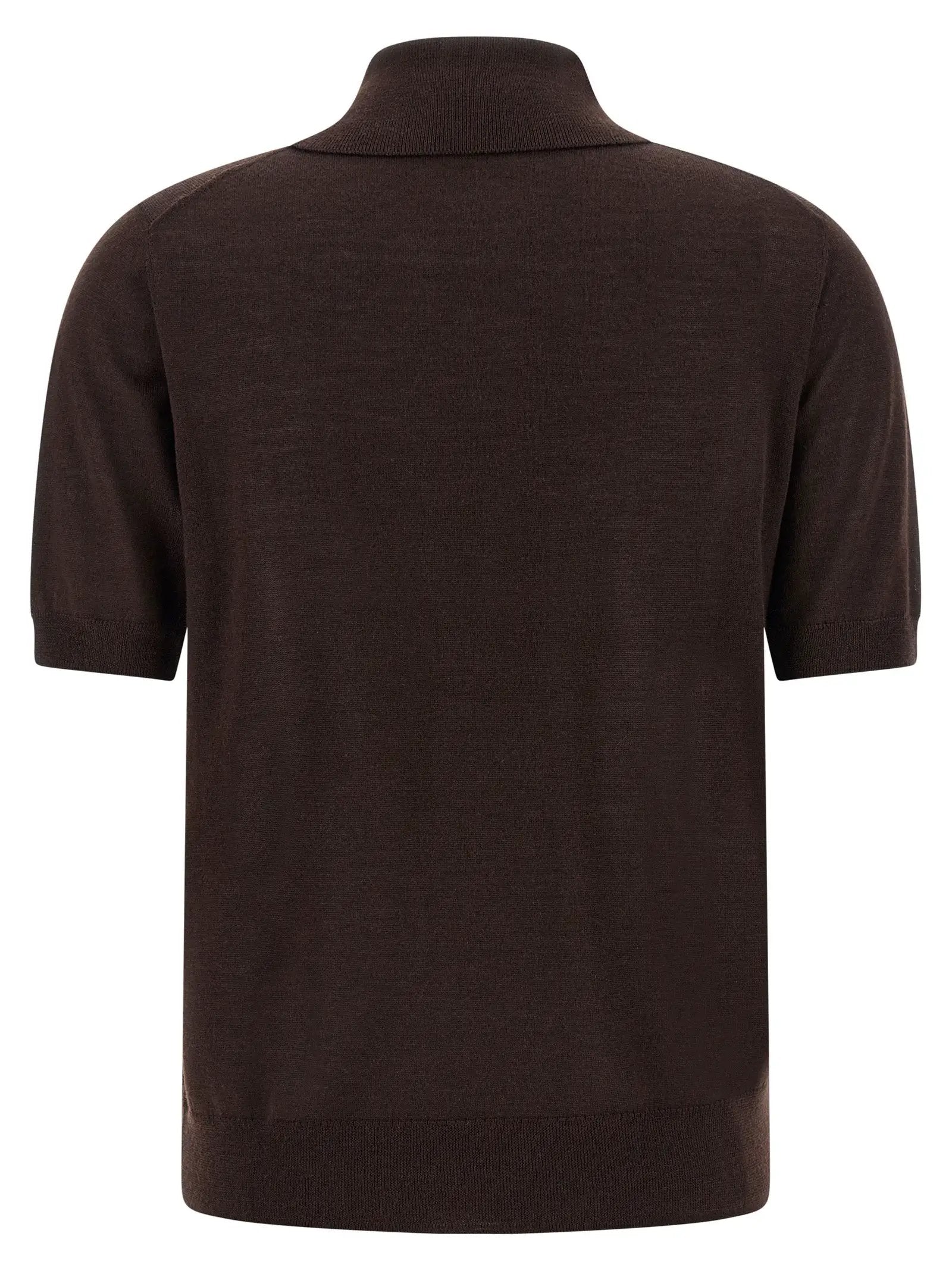 P.A.R.O.S.H. Brown Wool Polo Shirt
