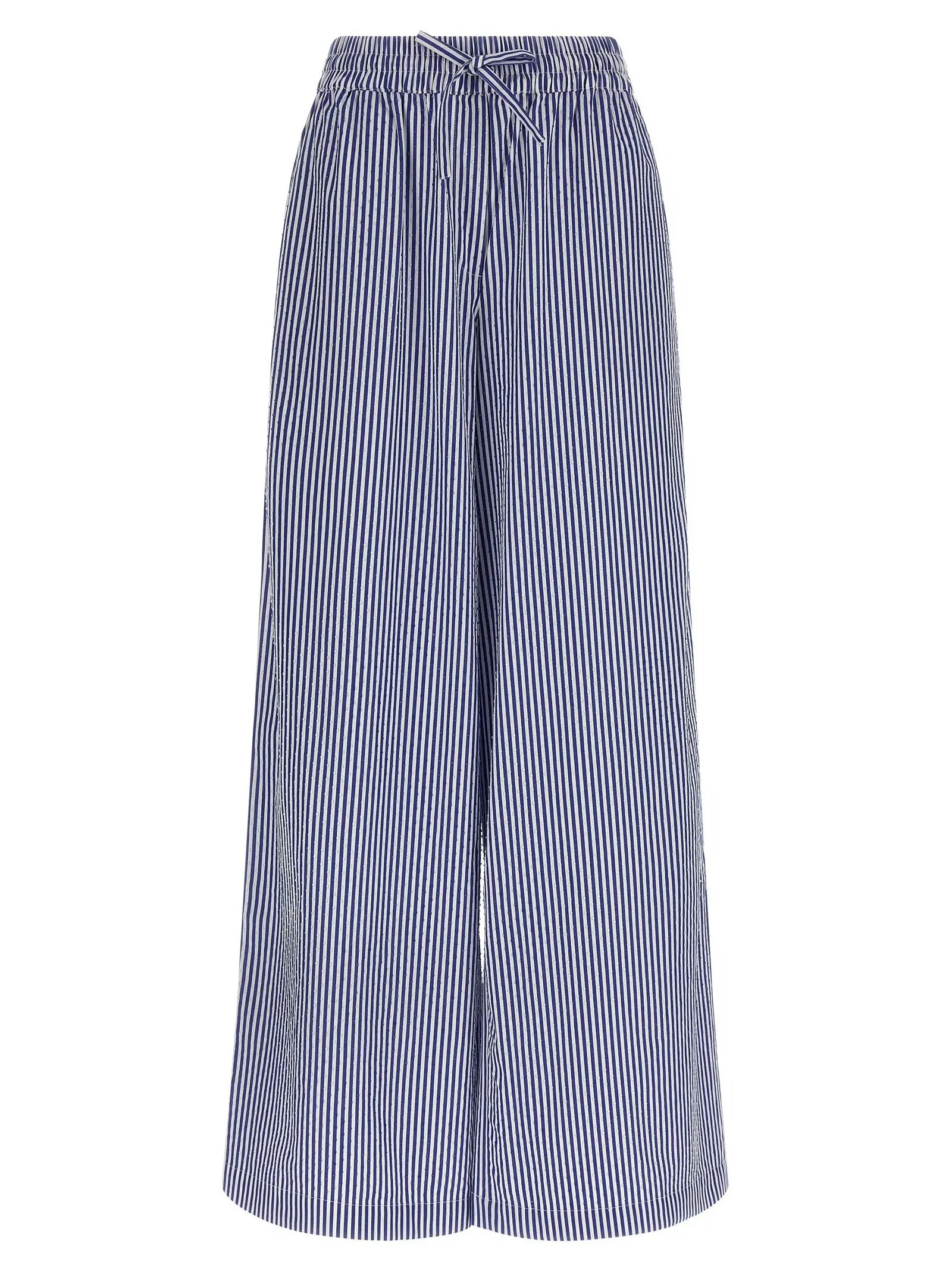 P.A.R.O.S.H. Blue Cotton Casual Pants