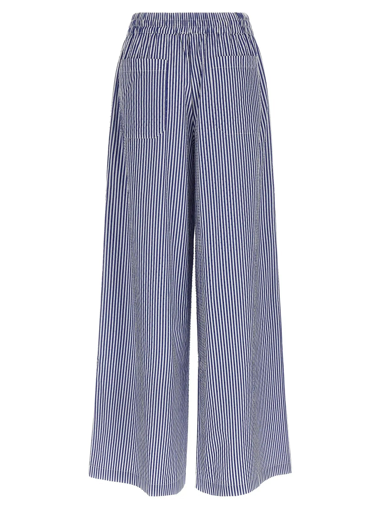 P.A.R.O.S.H. Blue Cotton Casual Pants