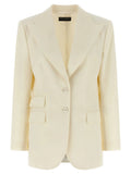Dolce & Gabbana White Virgin Wool Blazer