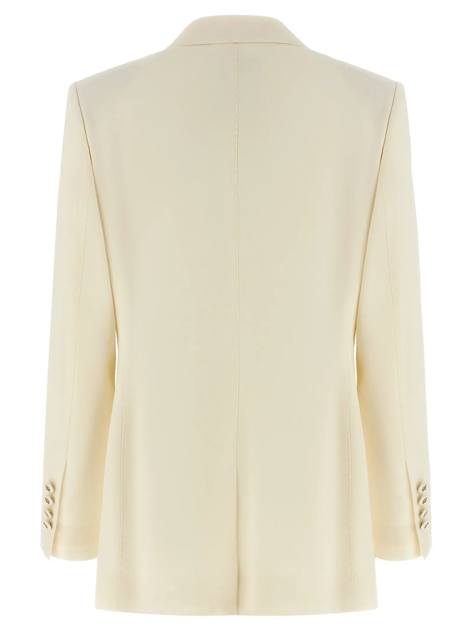 Dolce & Gabbana White Virgin Wool Blazer