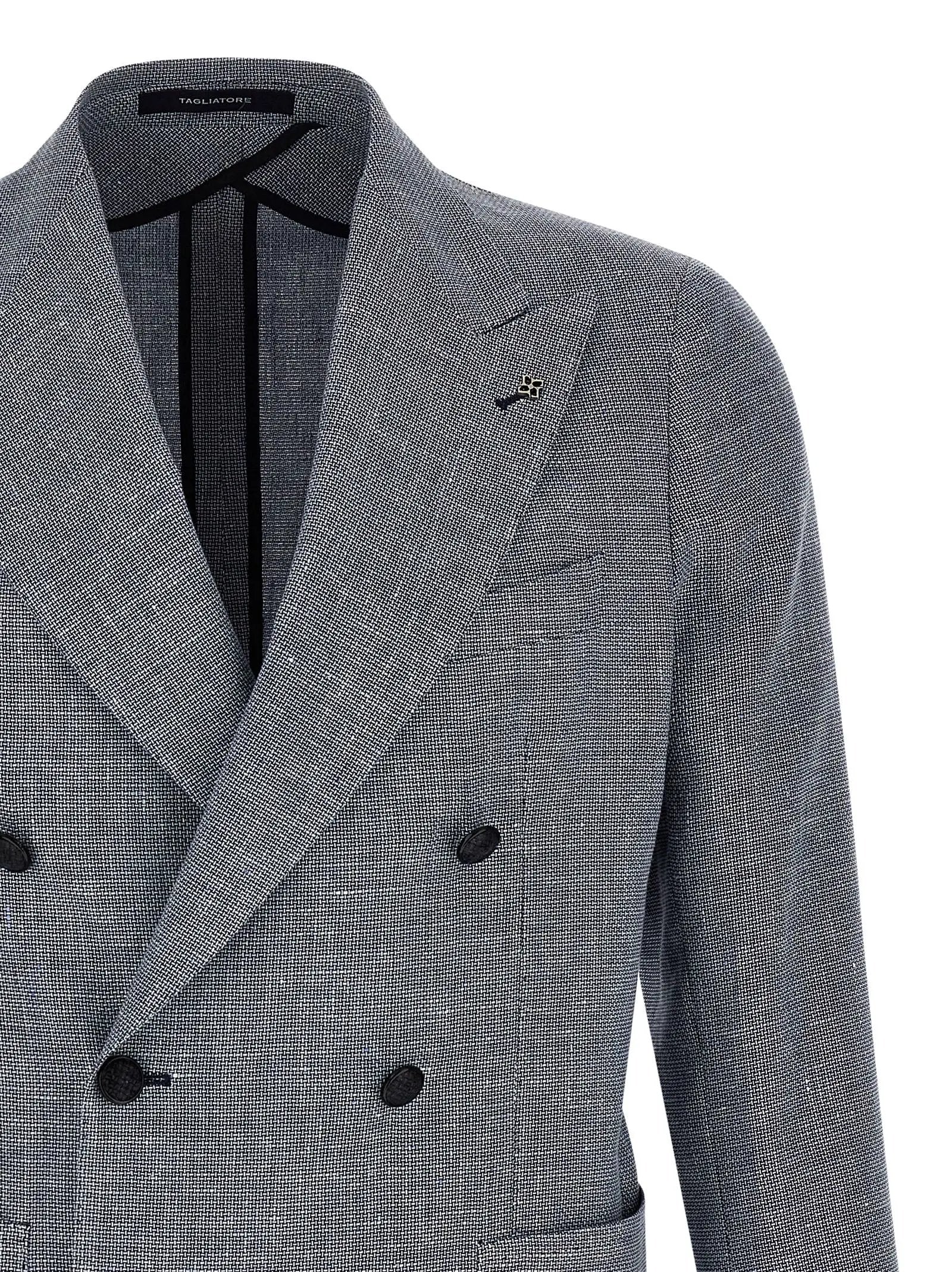 Tagliatore Blue Linen Blazer