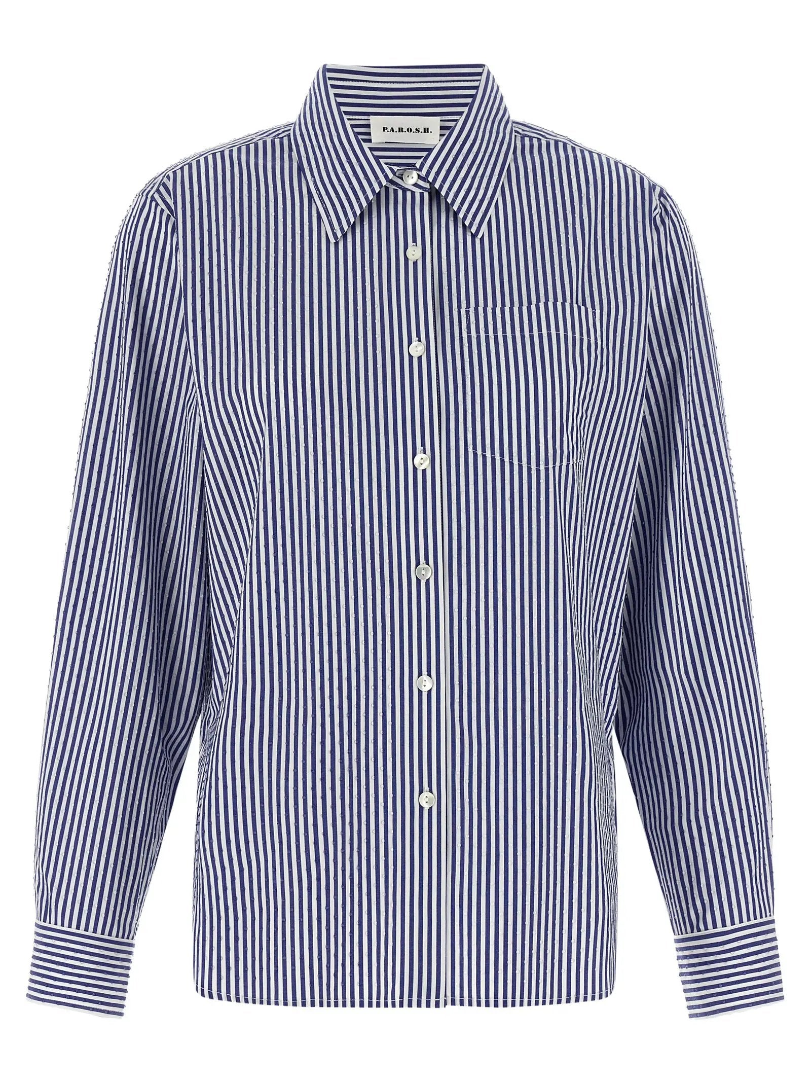 P.A.R.O.S.H. Blue Cotton Blouse