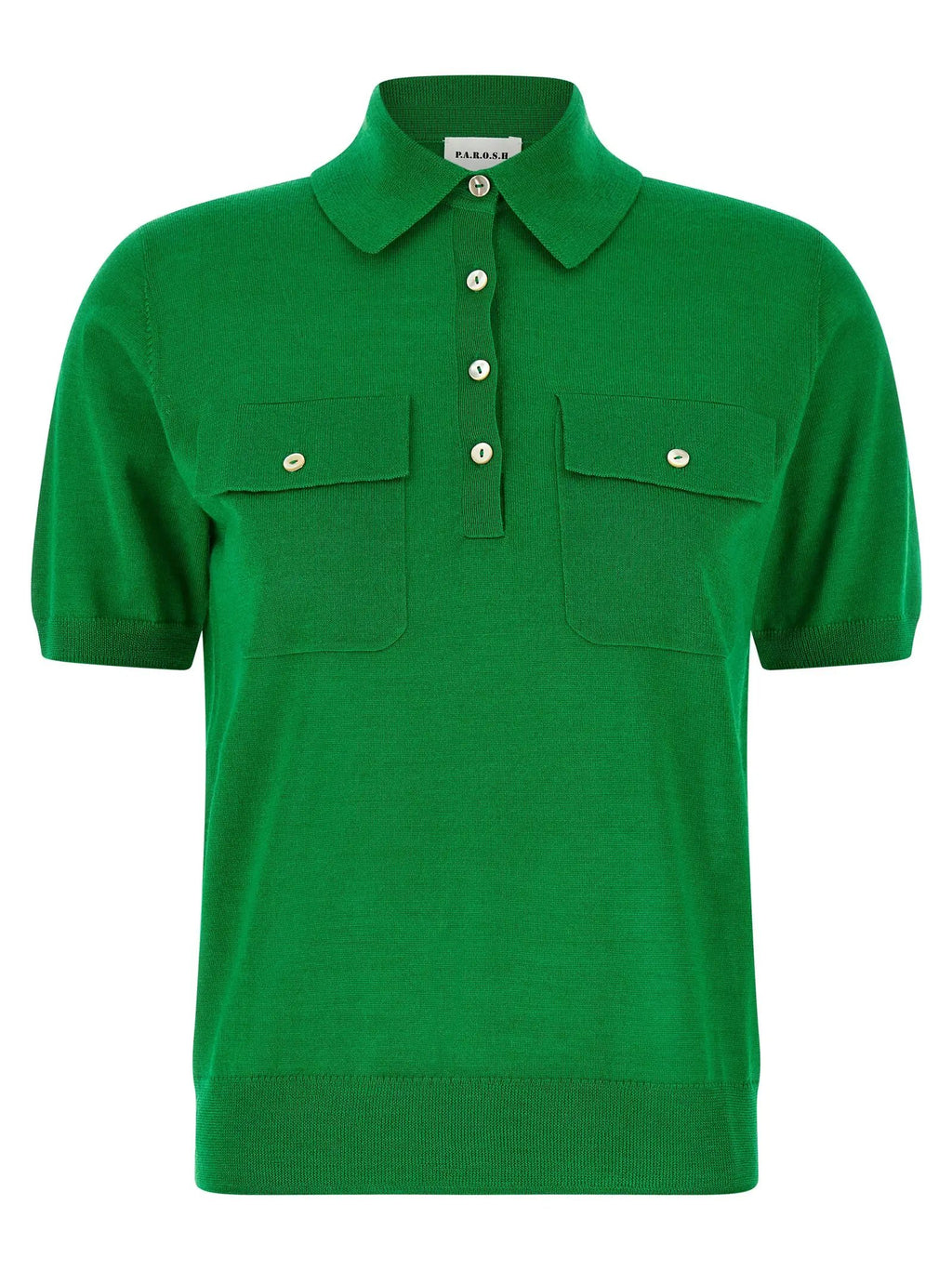 P.A.R.O.S.H. Bicolor Wool Polo Shirt