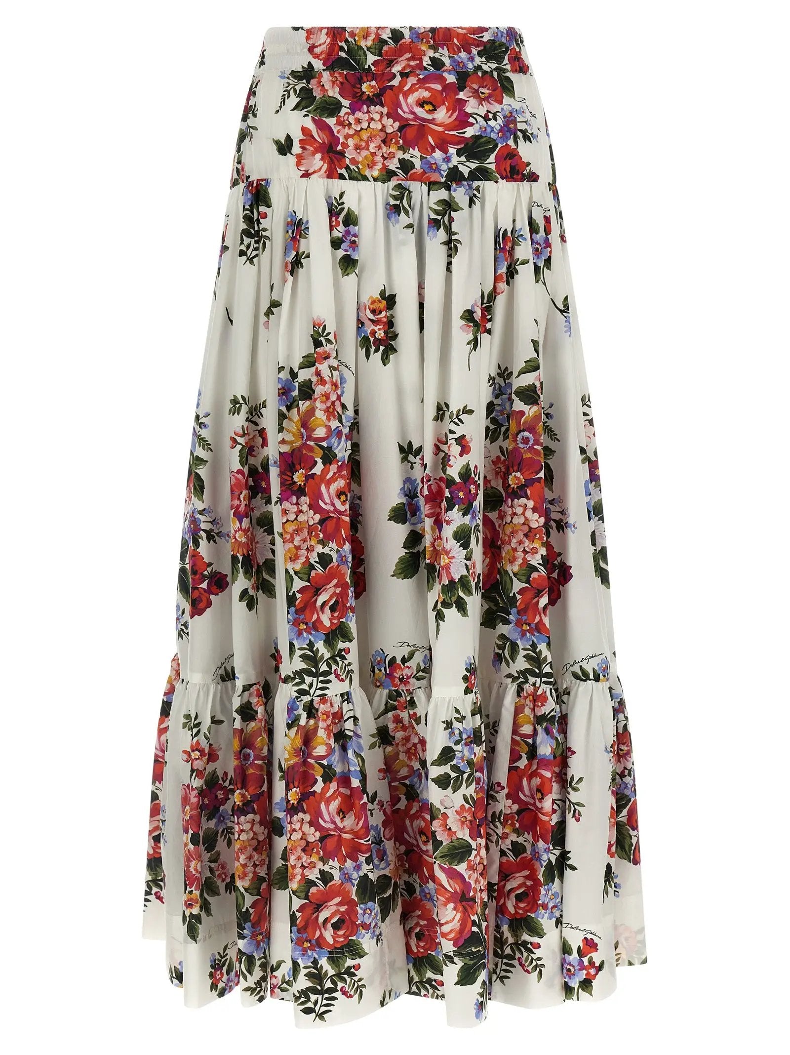 Dolce & Gabbana White Cotton Mini Skirt
