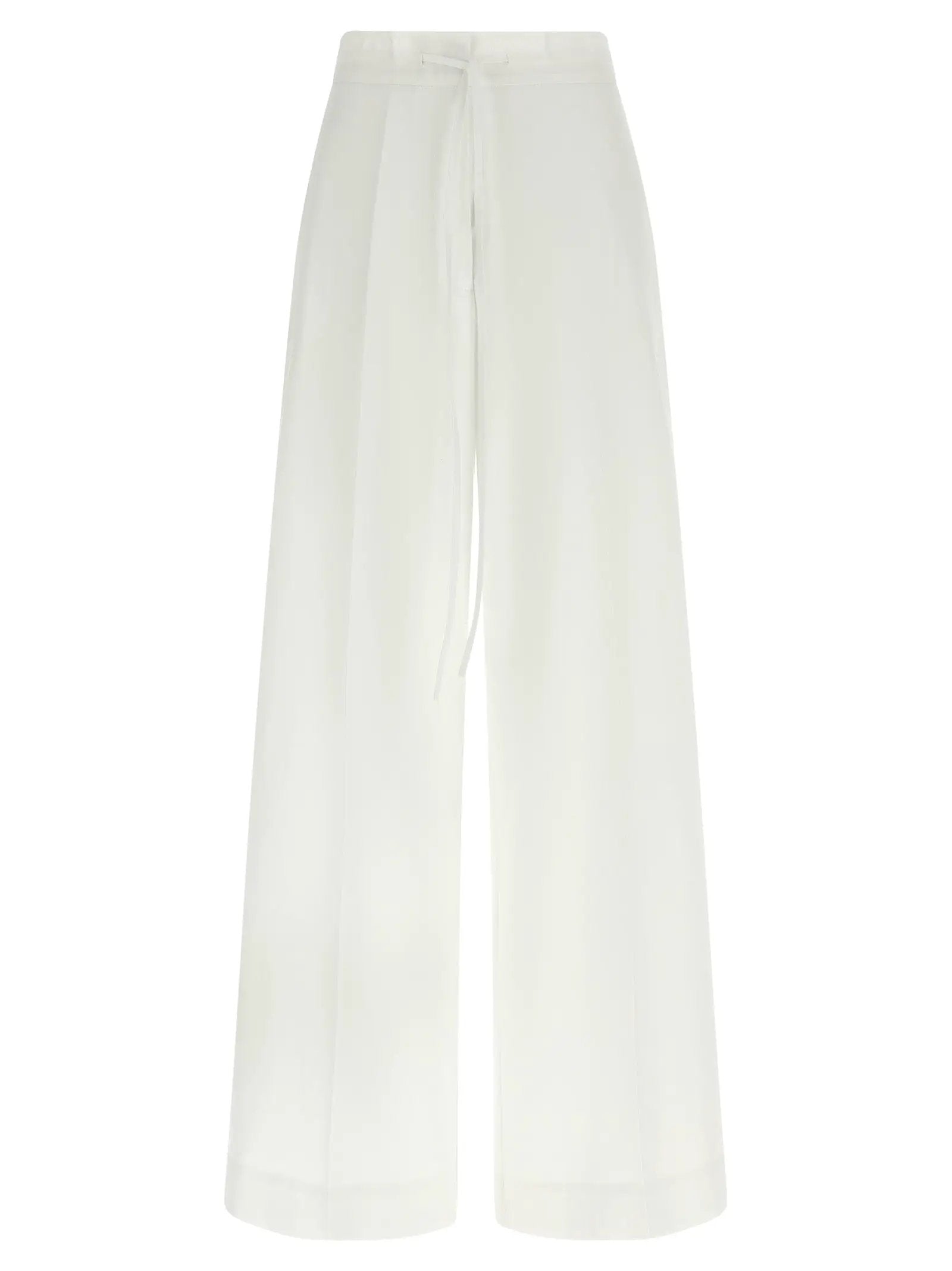 P.A.R.O.S.H. White Cotton Casual Pants