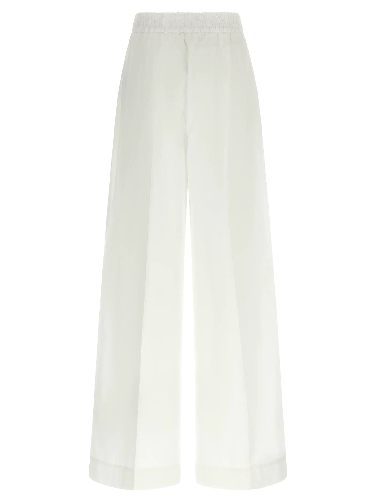 P.A.R.O.S.H. White Cotton Casual Pants