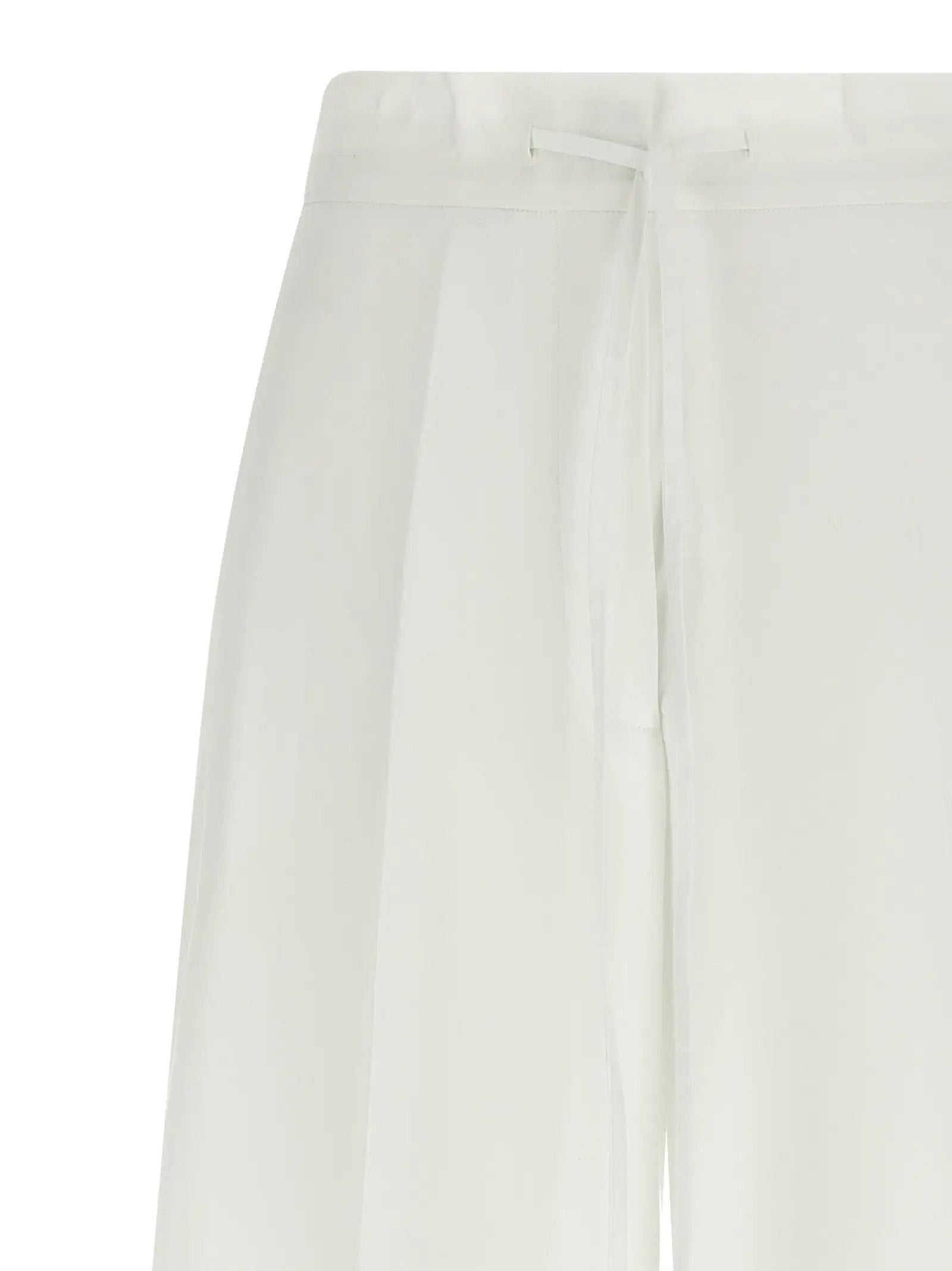 P.A.R.O.S.H. White Cotton Casual Pants