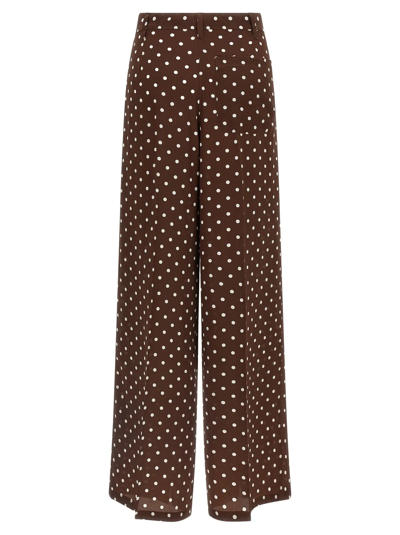P.A.R.O.S.H. Brown Silk Casual Pants