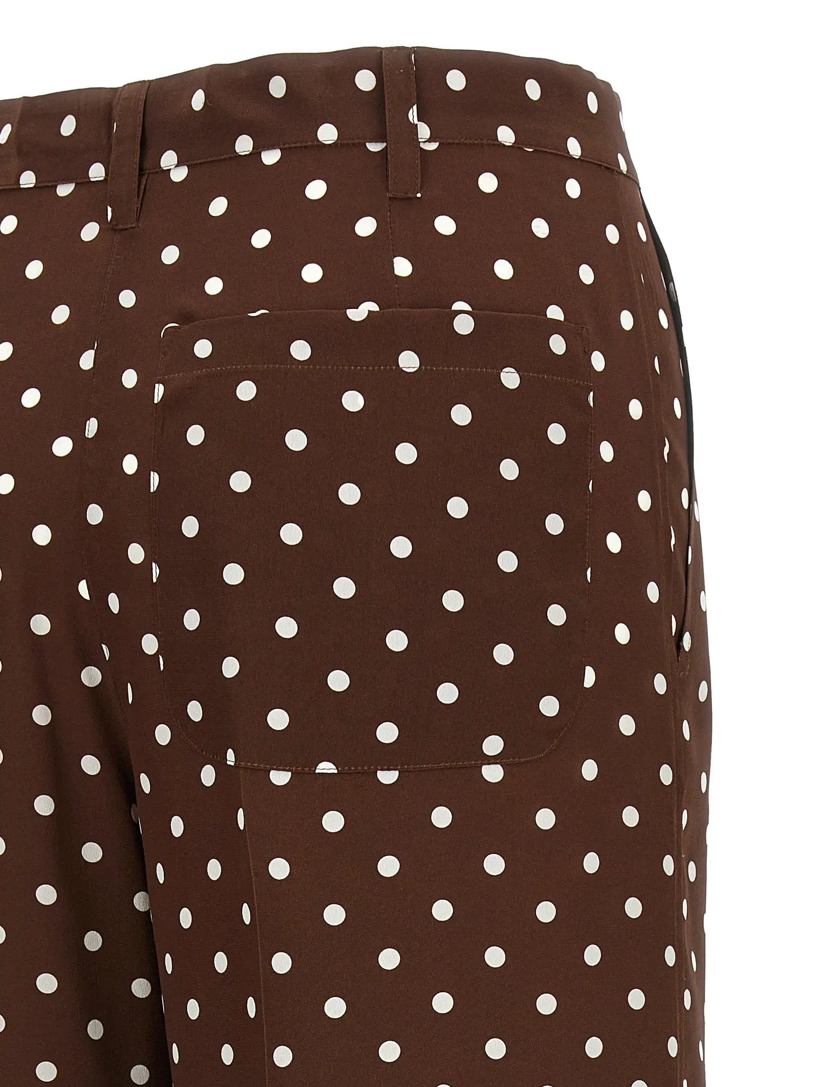 P.A.R.O.S.H. Brown Silk Casual Pants