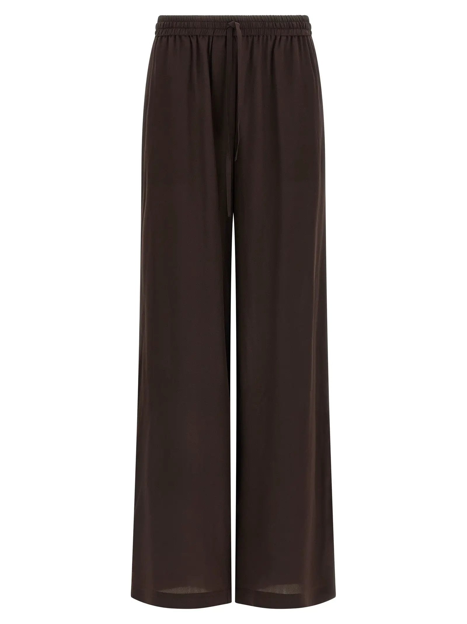 P.A.R.O.S.H. Brown Silk Casual Pants