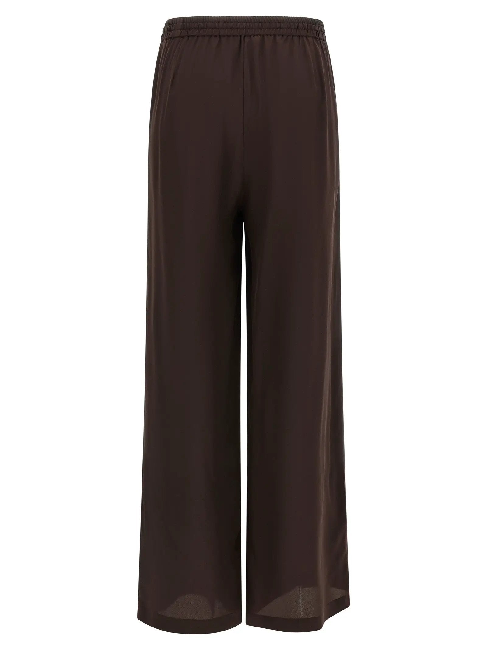 P.A.R.O.S.H. Brown Silk Casual Pants