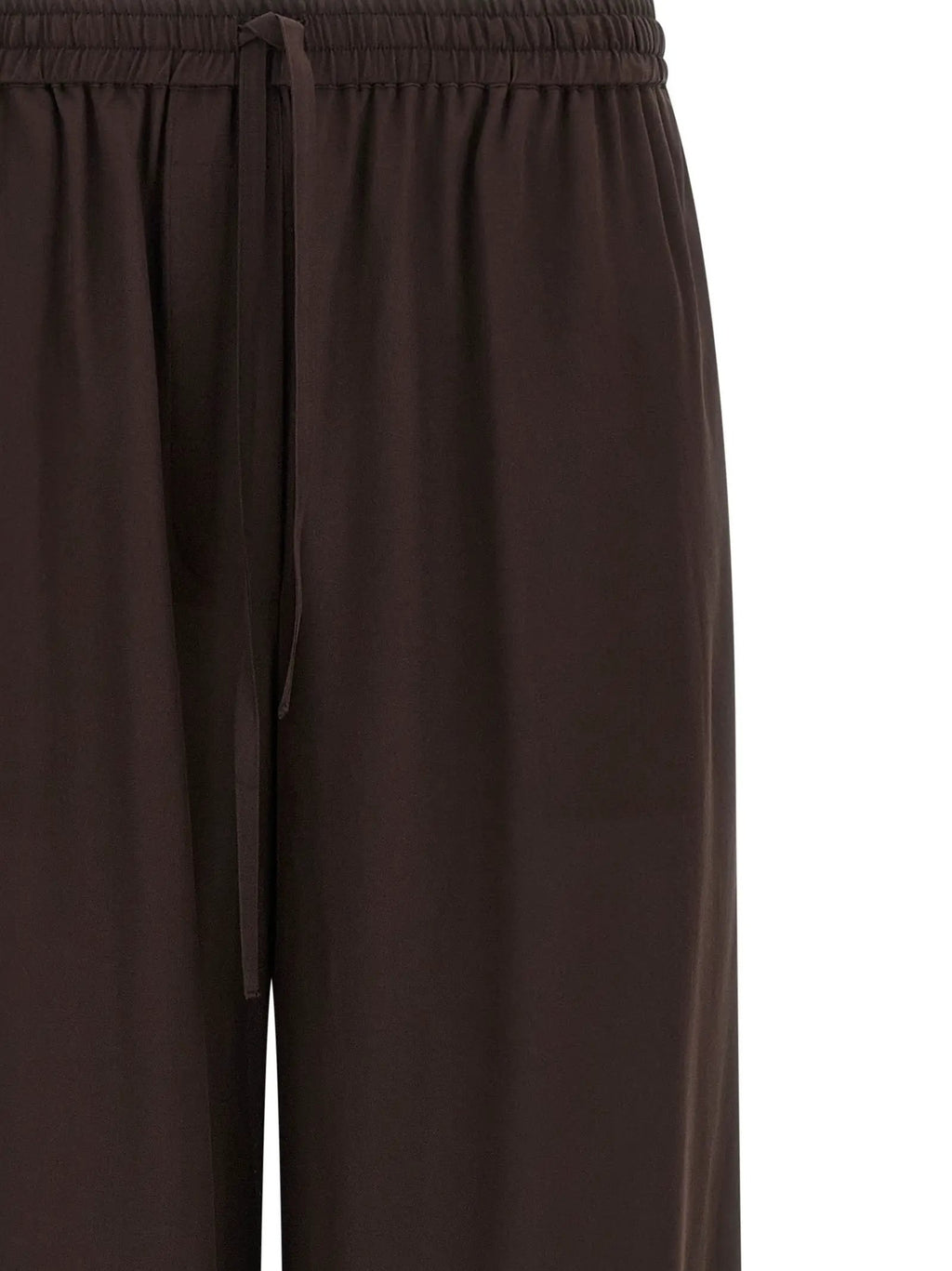 P.A.R.O.S.H. Brown Silk Casual Pants