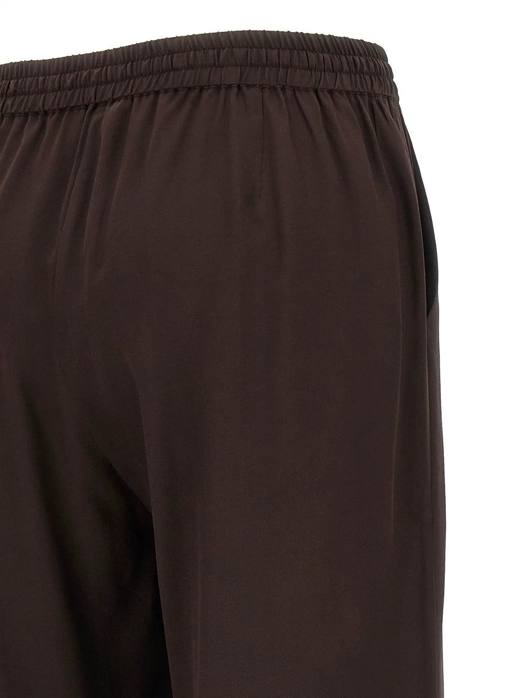 P.A.R.O.S.H. Brown Silk Casual Pants