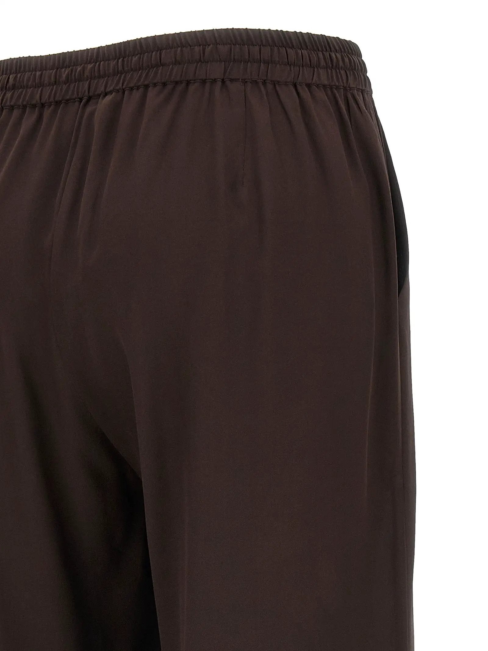 P.A.R.O.S.H. Brown Silk Casual Pants