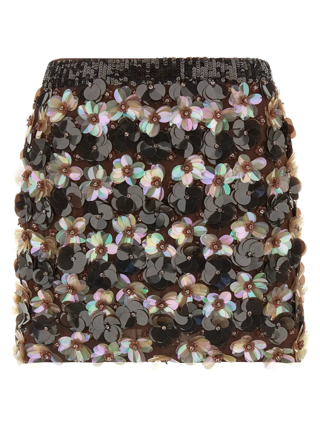 P.A.R.O.S.H. Brown Polyamide Long Skirt