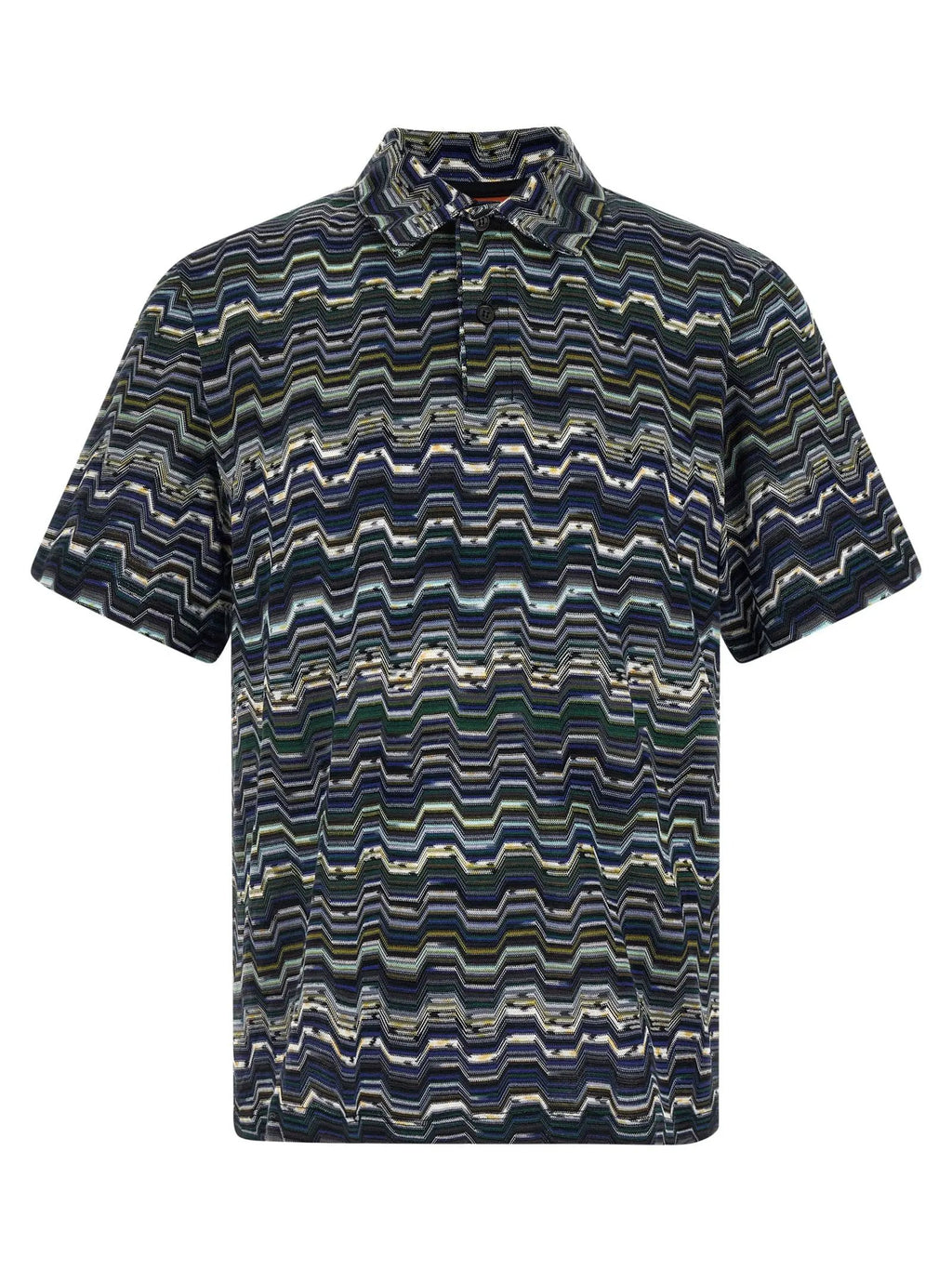 Missoni Blue Cotton Polo Shirt