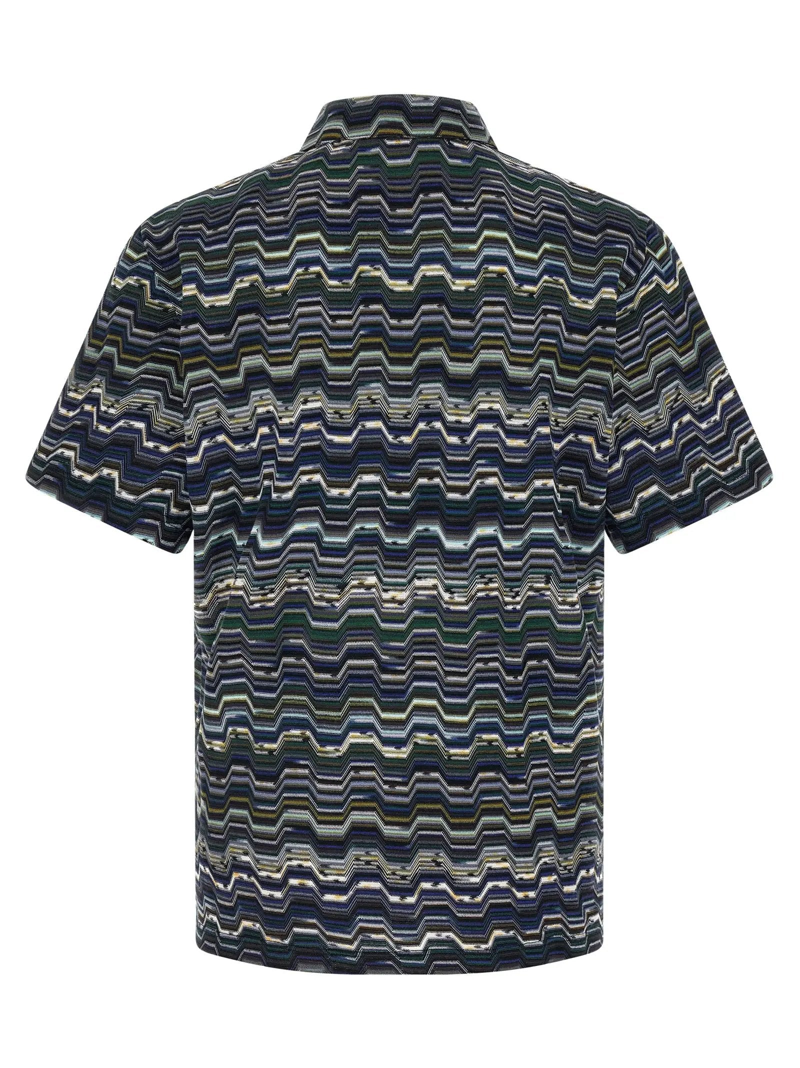 Missoni Blue Cotton Polo Shirt