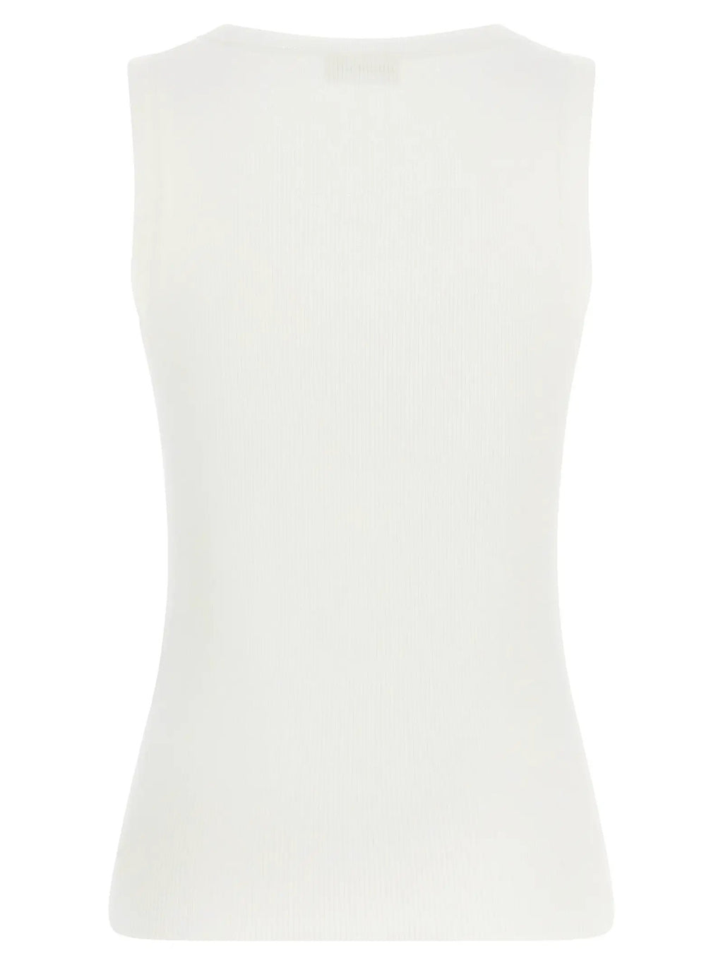 P.A.R.O.S.H. White Cotton Sleeveles T-Shirt