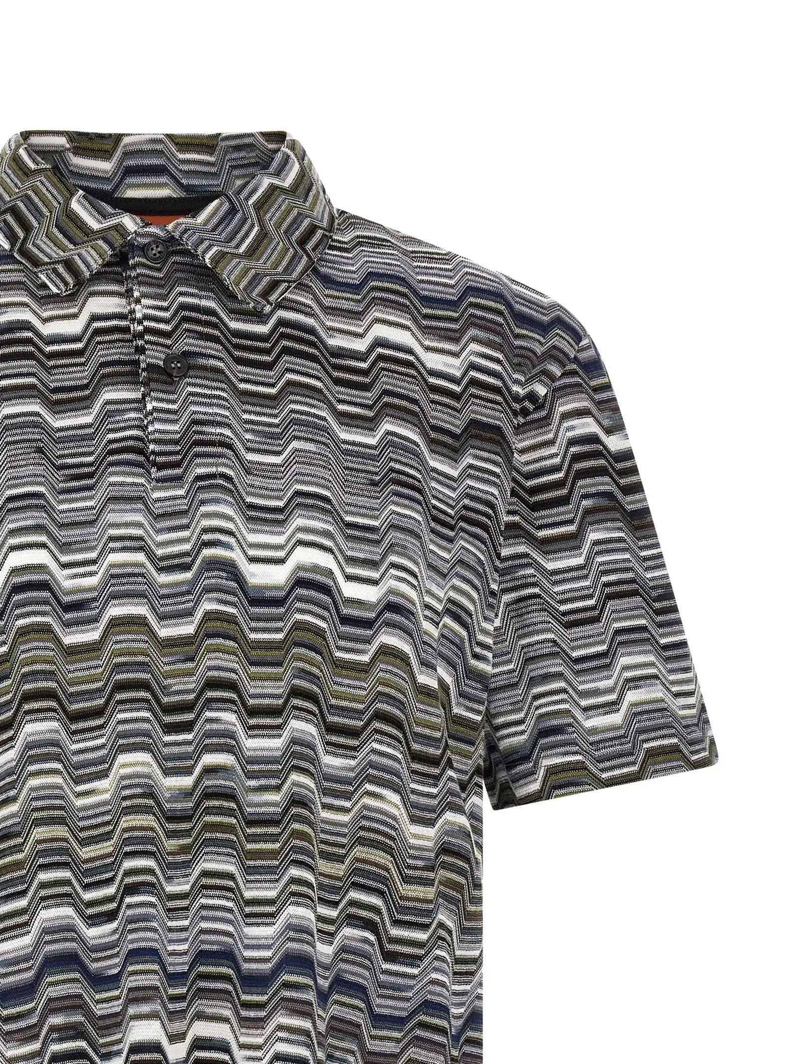Missoni Bicolor Cotton Polo Shirt