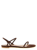 Staud Brown Cowhide Flat Sandals