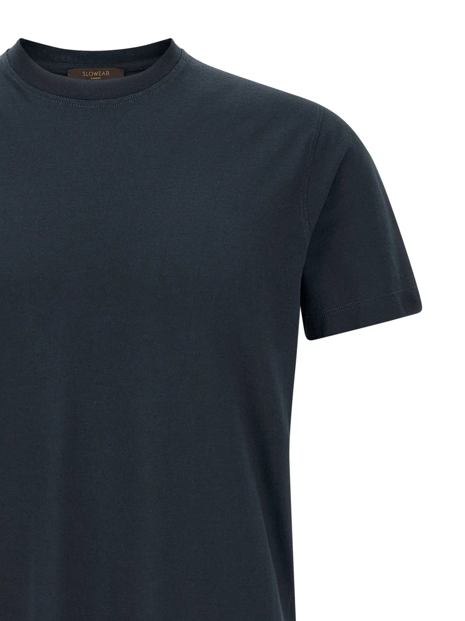 ZANONE Blue Cotton T-Shirt