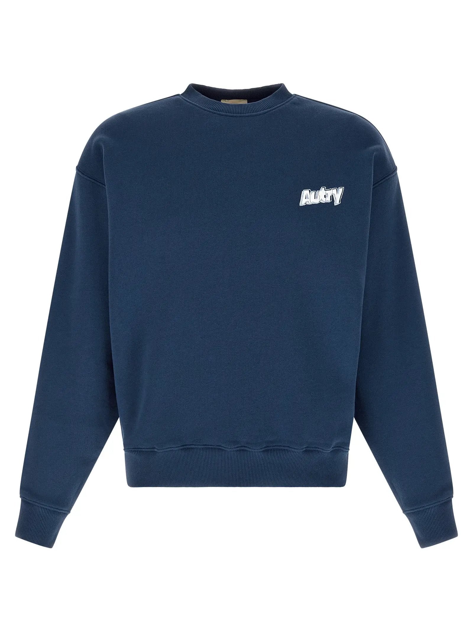 Autry Blue Cotton Sweatshirt