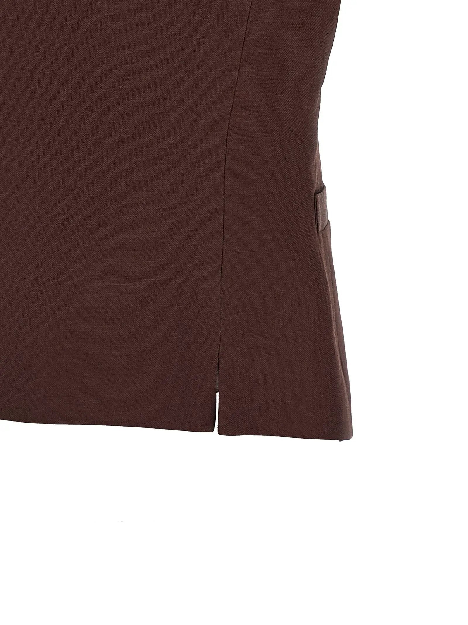 Alberto Biani Alberto Biani Brown Viscose Sleeveless Jacket