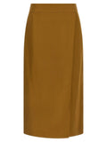 Alberto Biani Alberto Biani Brown Viscose Midi Skirt