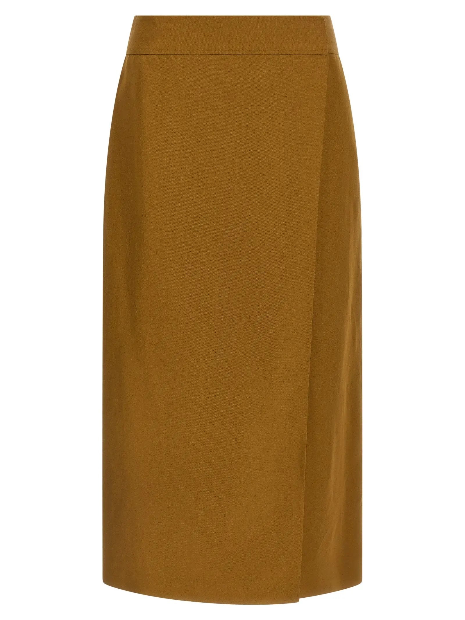 Alberto Biani Alberto Biani Brown Viscose Midi Skirt