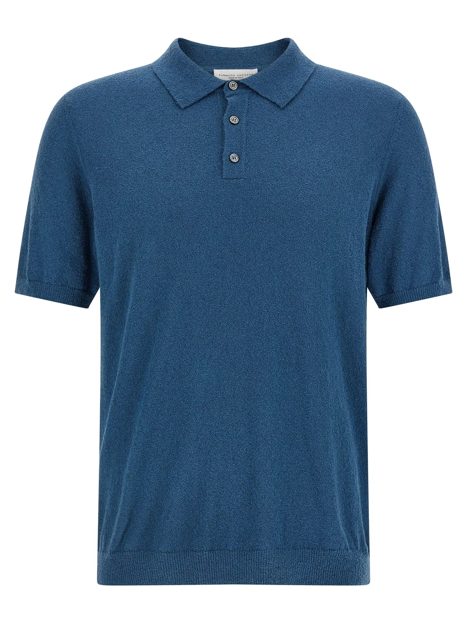 Roberto Collina Blue Cotton Polo Shirt