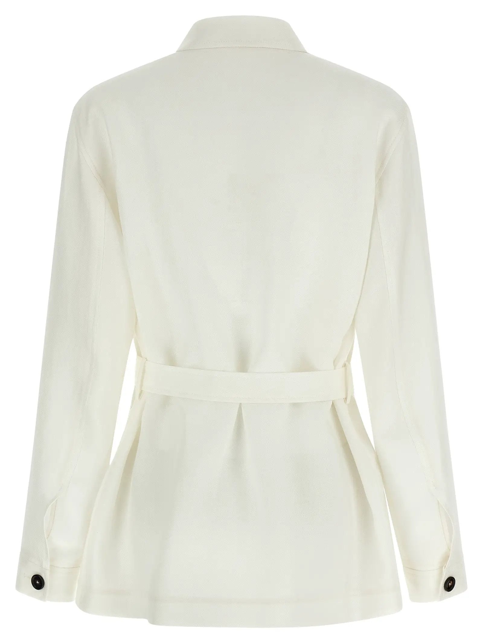 Tagliatore White Linen Shell Jacket