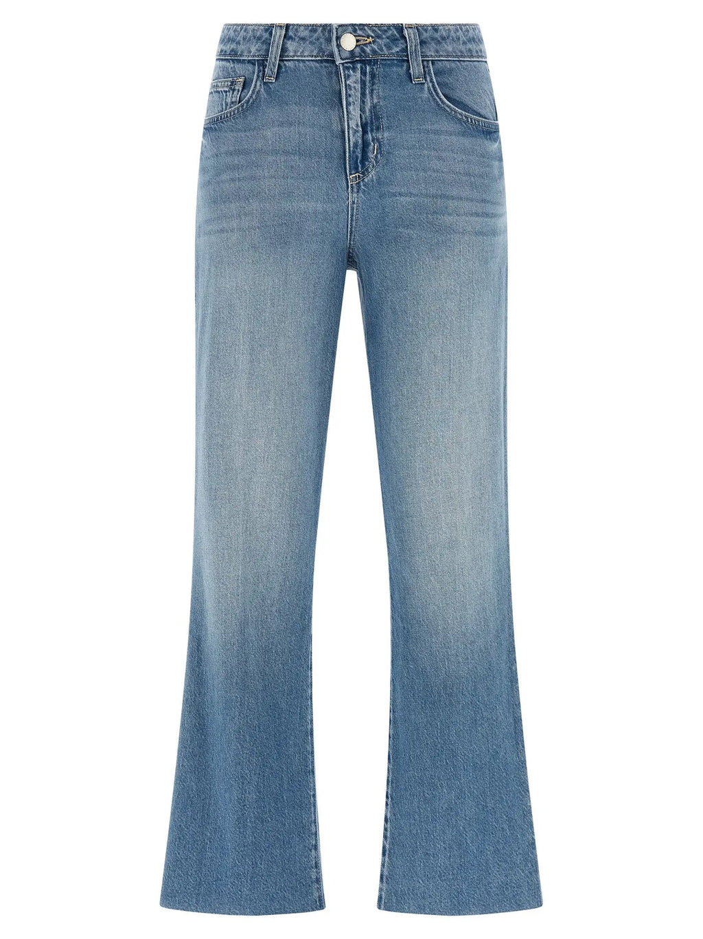 L'Agence Blue Cotton Flared Jeans