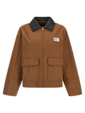 Max Mara Brown Cotton Full-Length Jacket