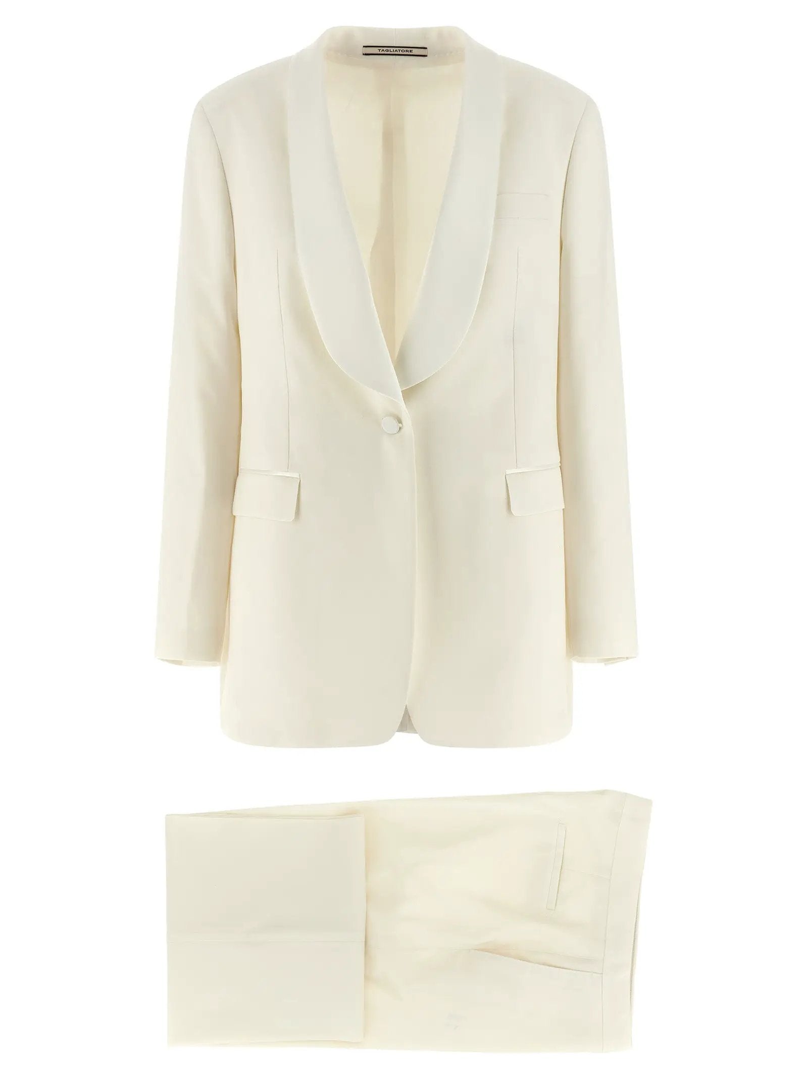 Tagliatore White Virgin Wool Two-Piece Suit
